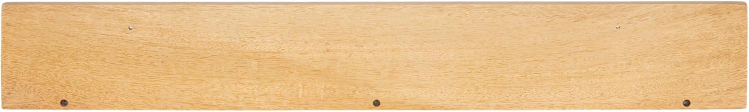 Kate and Laurel Furrow Modern Wood Photo Display Ledges, Set of 2, 24 Inches, Natural, Scalloped Floating Picture Ledge Shelf Set with Lip for Use as Dorm Room Shelving or Nursery Bookshelves