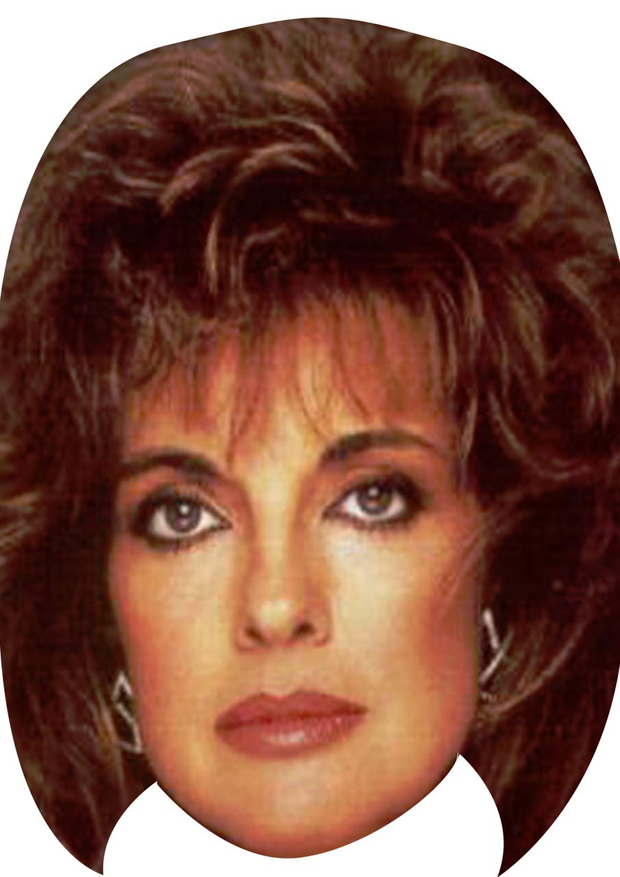 FoxyPrinting Sue Ellen Ewing Dallas Celebrity Cardboard Party Face Mask Fancy Dress