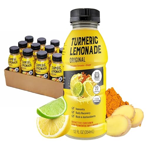 Miniatura 11 de Golden Tiger Limonada de cúrcuma espumosa orgánica, té verde, alivio de la inflamación, apoyo de la inmunidad y bebida de recuperación diaria