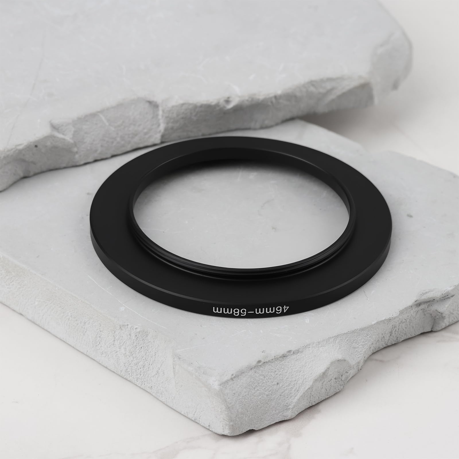 Lot de 2 bagues d'adaptation Step Up en alliage d'aluminium 46 mm à 58 mm Filetage 0,75 mm pour filtre d'appareil photo