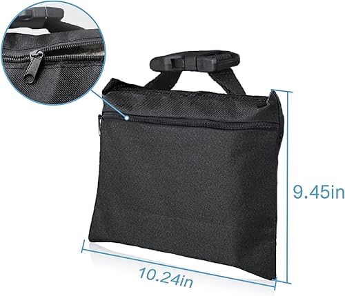 Miniatura 5 de Sacos de arena 4 paquetes con 4 bolsas de polietileno, bolsas de arena resistentes, bolsas de arena para peso con cremallera y correas de hebilla