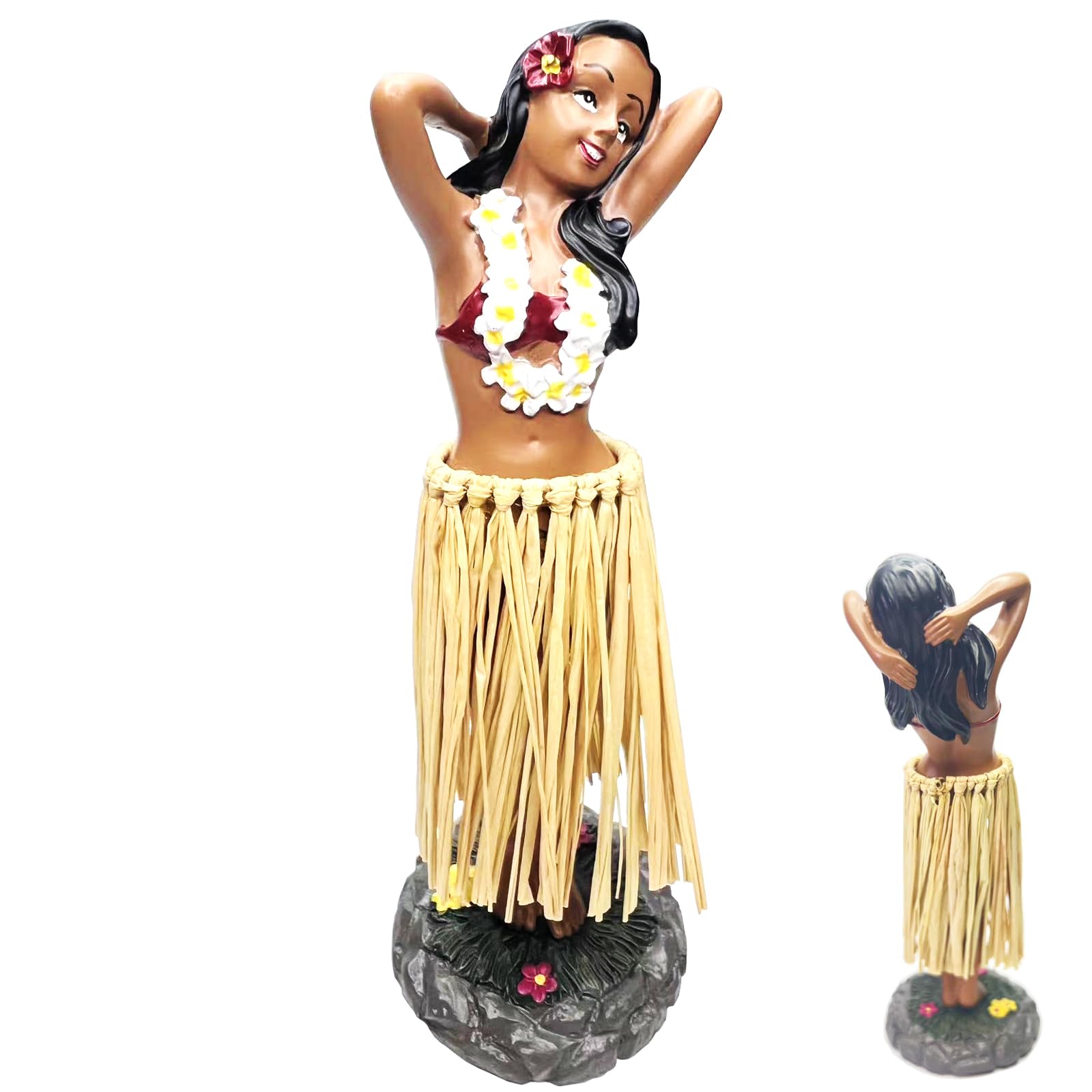Tceapoo Wobble Figure Car, Hawaiian Dancer Car Mini Hawaiian