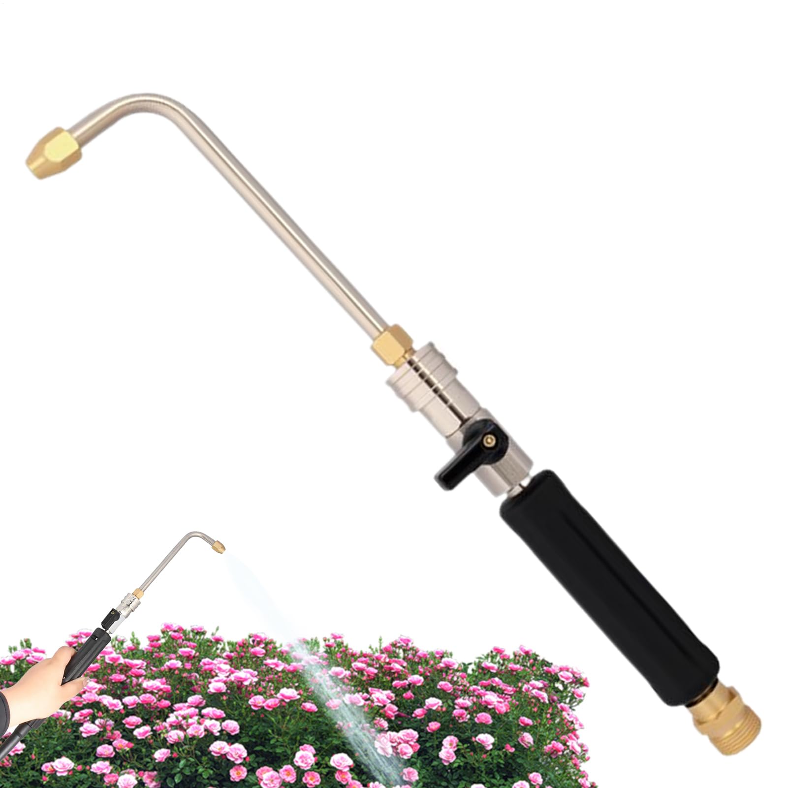 Buse de tuyau à pression portable et pulvérisateur robuste pour l'arrosage du jardin