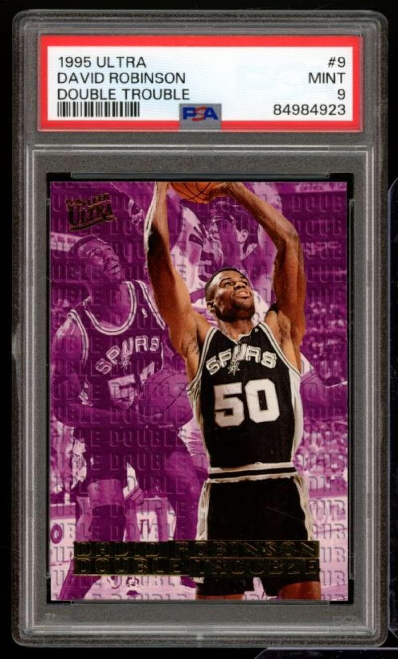 David Robinson Card 1995-96 Ultra Double Trouble #9 PSA 9 - Unsigned Basketball Cards