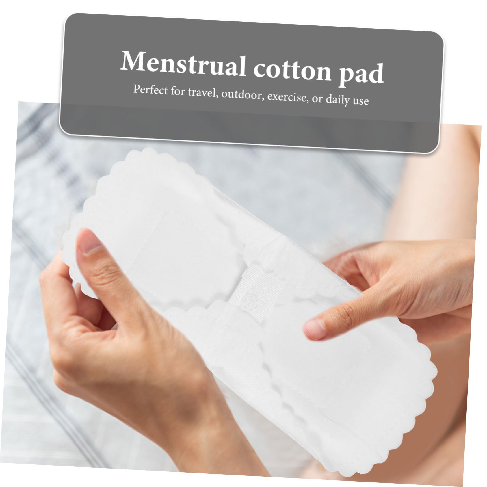 KOMBIUDA 30piezas Toallas Menstruales Reutilizables De Algodón Impermeables Conjunto De Almohadillas Higiénicas Lavables Diseño De Encaje Protección Fiable Para Ciclo Menstrual