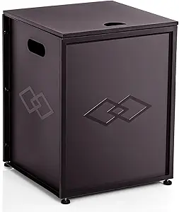Propane Tank Cover Table, for 20 lbs Propane Tank for Gas Fire Pits, Outdoor Tank Hideway Table for Propane Fire Pit and Gas Griddle, Brown