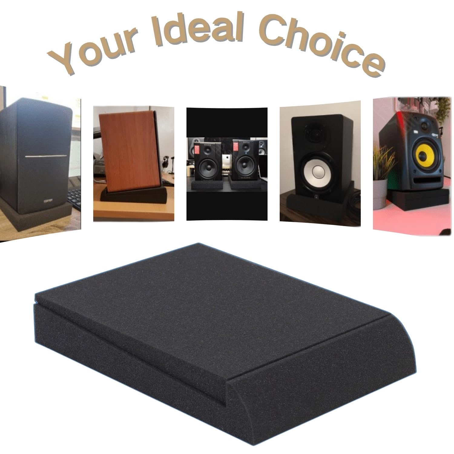 2PCS 20x28x4.2cm Speaker Sound Insulation Mat Soundproofing Mat Acoustic Foam Board Sponge Sound Absorbing Pad Sound Reinforcement Cushion