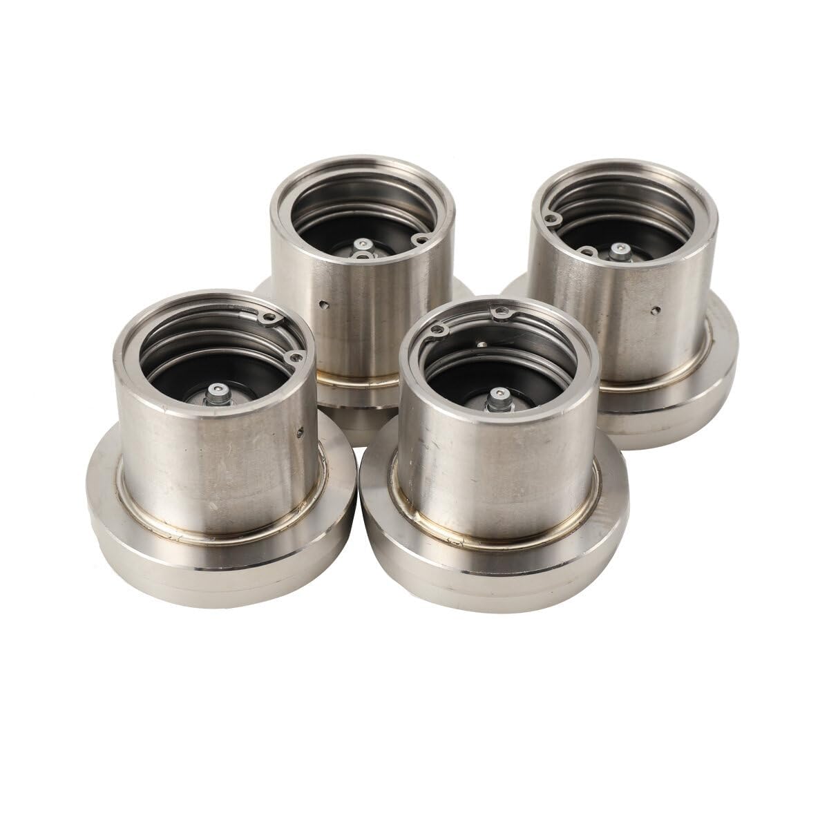 4 Pcs Bearing Protectors 2.72" Inch Stainless Steel with Protective Bras Trailer Bearing Dust Cap for Trailer Boat, Fits Most 8 Bolt/Lug Hubs Grease Caps