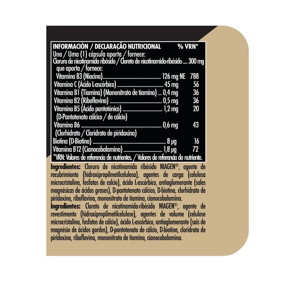 Solgar Cellular Energy con Niagen | Precursor de NAD+ | 28 Cápsulas | Reduce el cansancio y la fatiga · Con vitaminas B2, B3, B6, B12 y C · Vegano