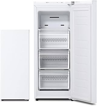 Amazon | [山善] 冷凍庫 スリム 右開き 70L YF-SFU70(W) ホワイト