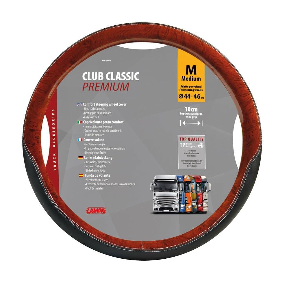 Lampa 98902 Club Steering Wheel Cover Classic Premium-M