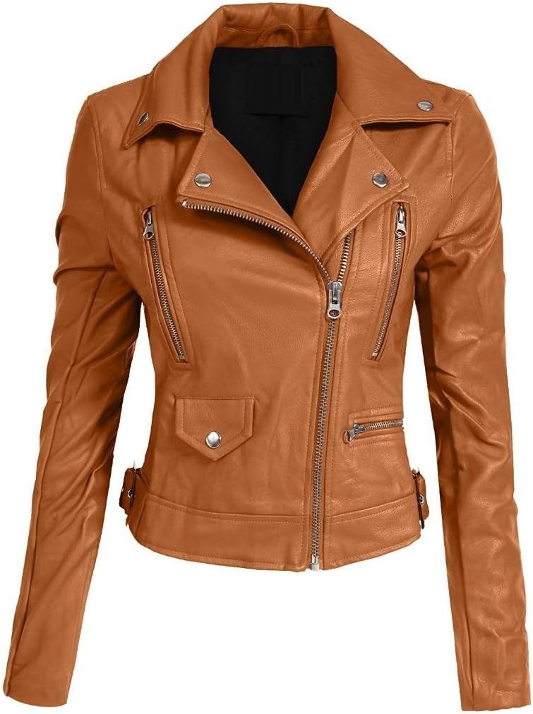 Hashoob Ladies Polyurethan Leather Jacket Women Jacket NP-01
