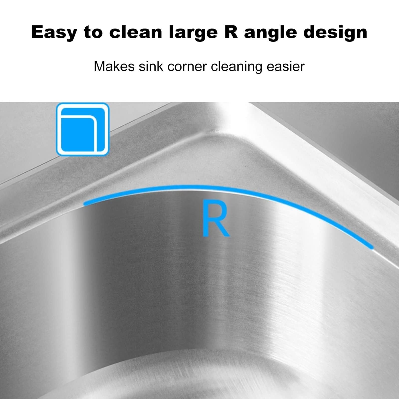SDdPulse Lavello da cucina portatile in acciaio inox – Lavello da cucina indipendente a vasca singola con rubinetti per acqua calda e fredda per casa e catering, tipo B-1