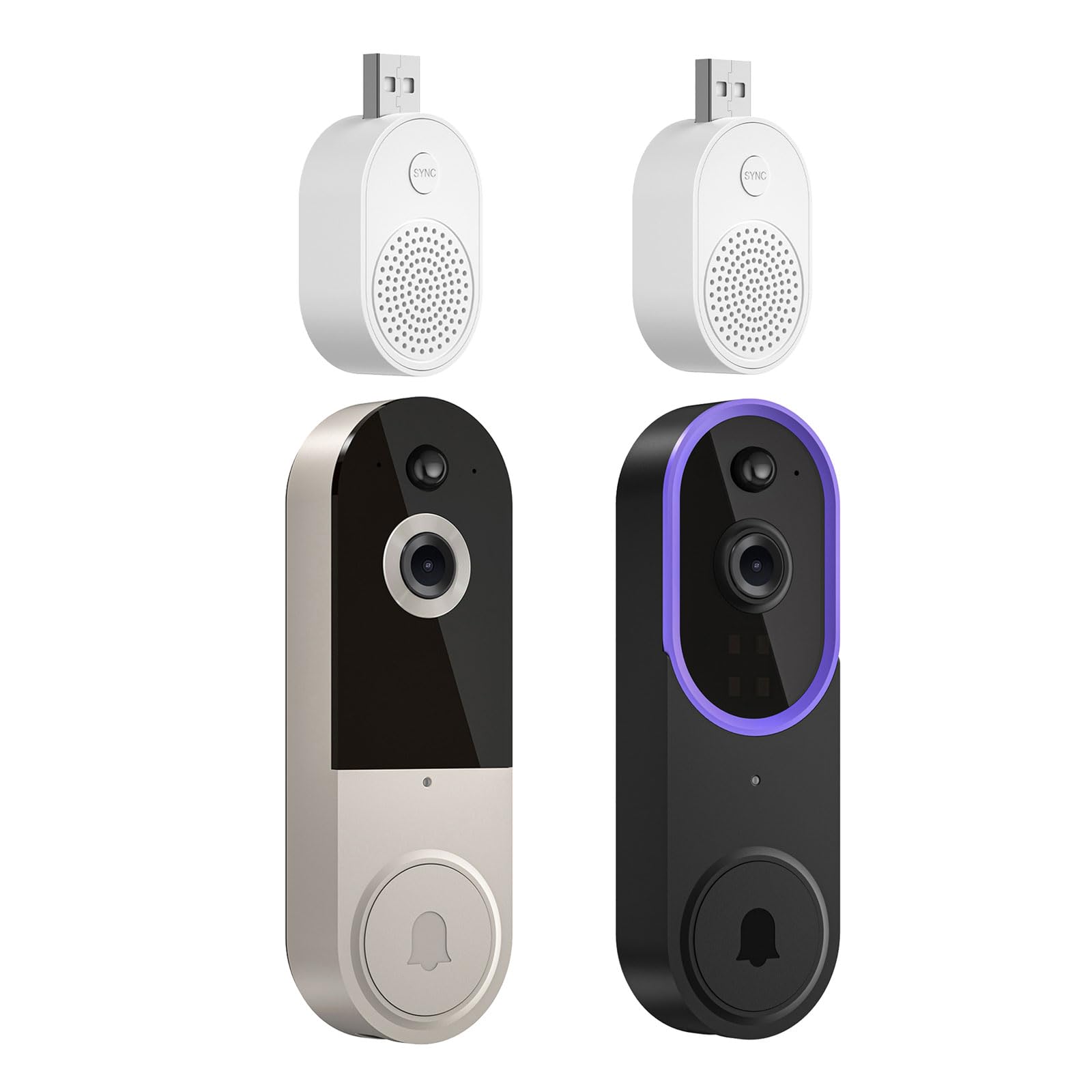 Timbre de video de visibilidad nocturna, sensores de movimiento, alertas resistentes a la intemperie, dispositivo doméstico, alertas en tiempo real, timbre de puerta