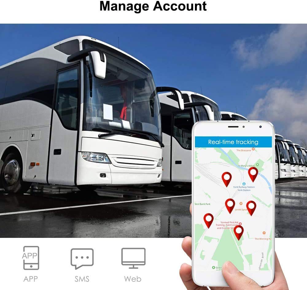 TKSTAR TK915 GPS tracker samochodowy czas włączenia 120 dni lokalizator pojazdu w czasie rzeczywistym - lokalizator GPS/A-GPS/LBS lokalizator antykradzieżowy do samochodu, motocykla, roweru (czarny)
