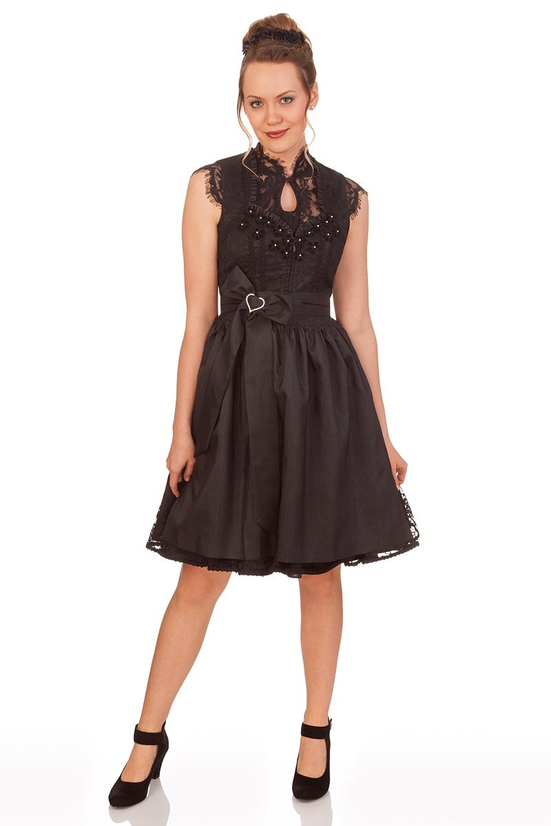 Spieth & Wensky Trachten Dirndlbluse - GRIMALDI - schwarz, weiß