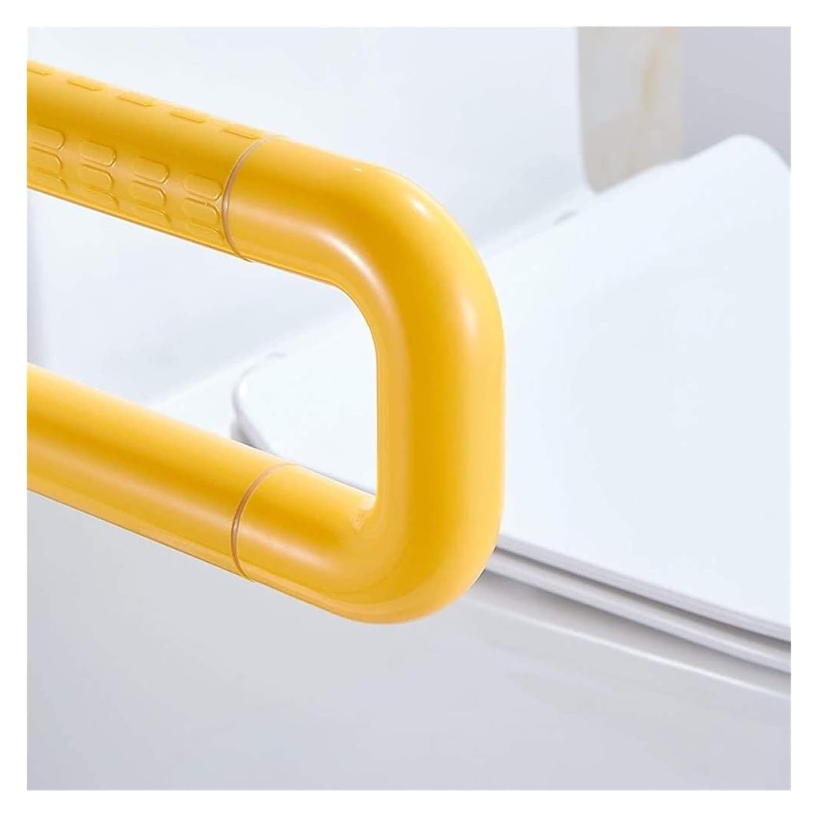 Baño para Agarraderas Barra de apoyo plegable de acero inoxidable, tubo exterior de nailon con agarre antideslizante, barra de seguridad abatible en forma de U for baño, barra de agarre for inodoro fo