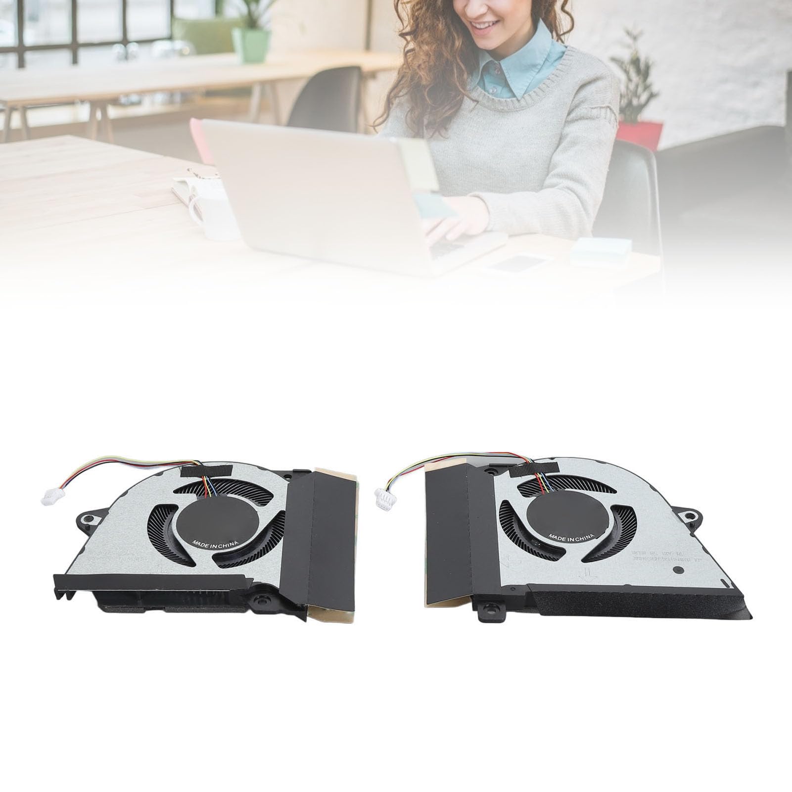 Ventilador de Refrigeración para Portátil ROG Zephyrus G14 GA401 GA401I GA401IU GA401IV, Ventilador de Refrigeración de Repuesto de 4 Pines. (Ventilador de refrigeración de