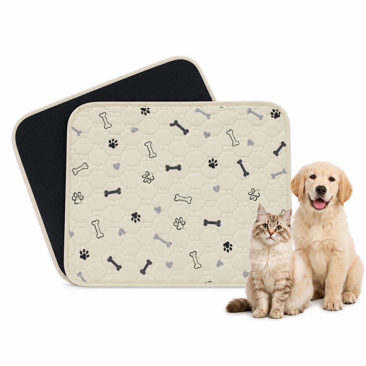 Tapis educateur lavable pour l'éducation des chiots et la protection des cages de lapins