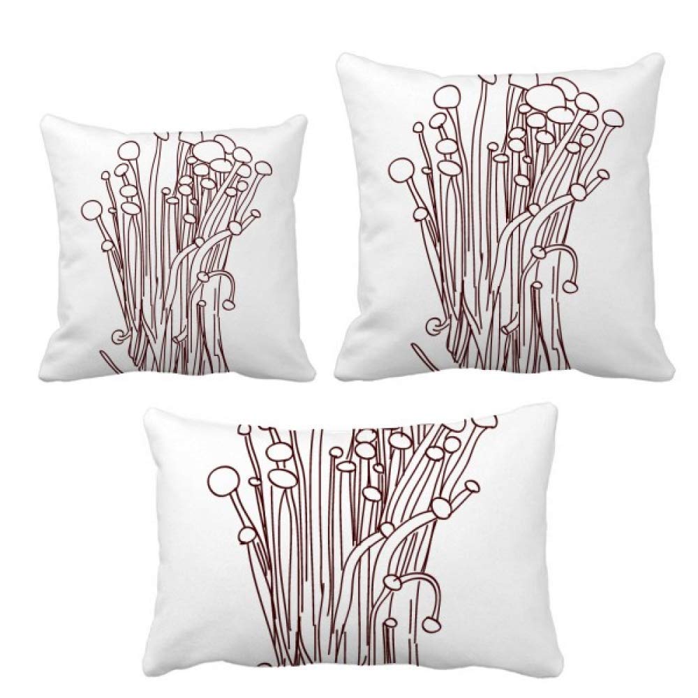 Housse de coussin en velours Flammulina pour apaiser les intérieurs ternes