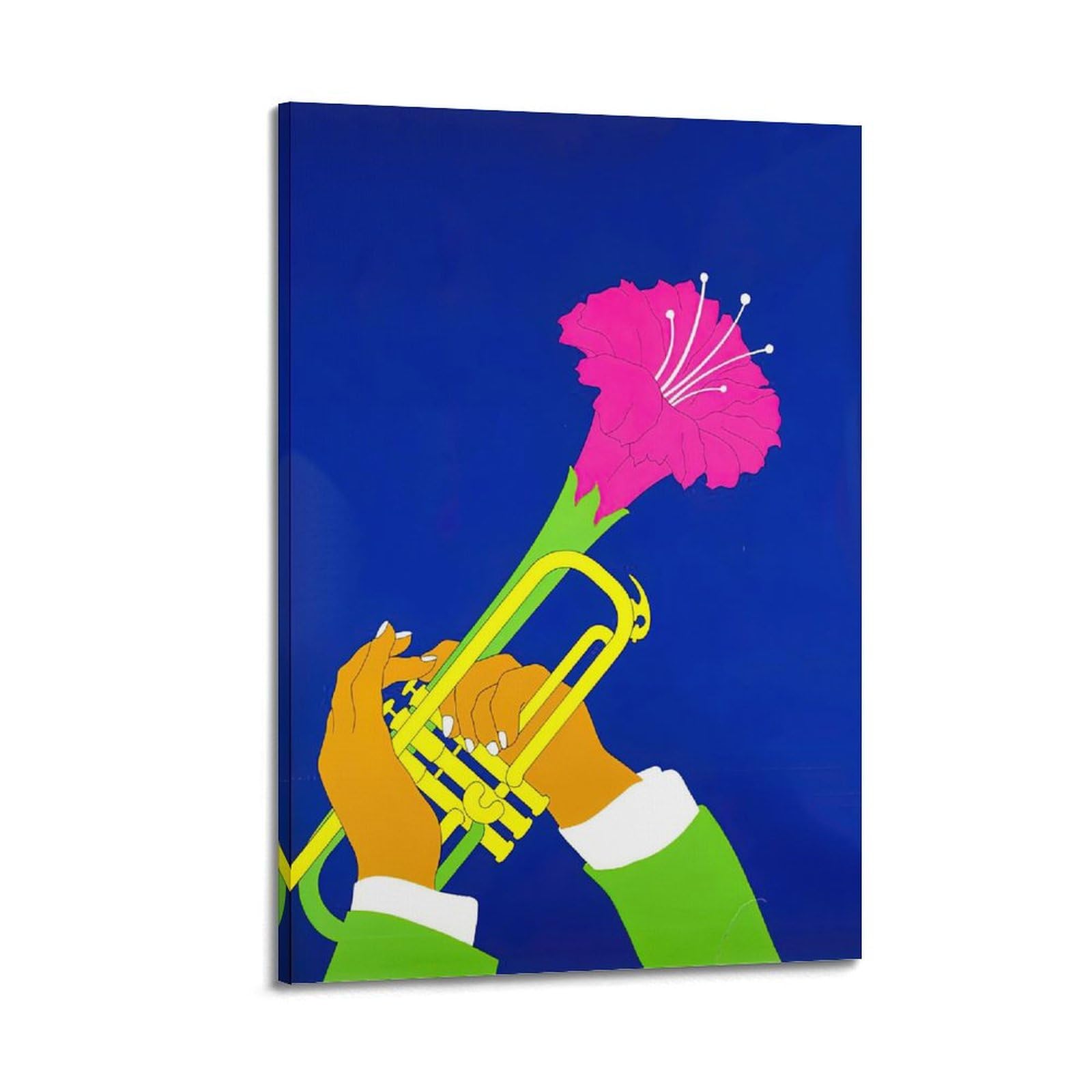 UNSGA Poster decorativo da parete su tela, stile vintage, motivo jazz, festival, stampa moderna, per camera da letto, per camera da letto, 50 x 75 cm
