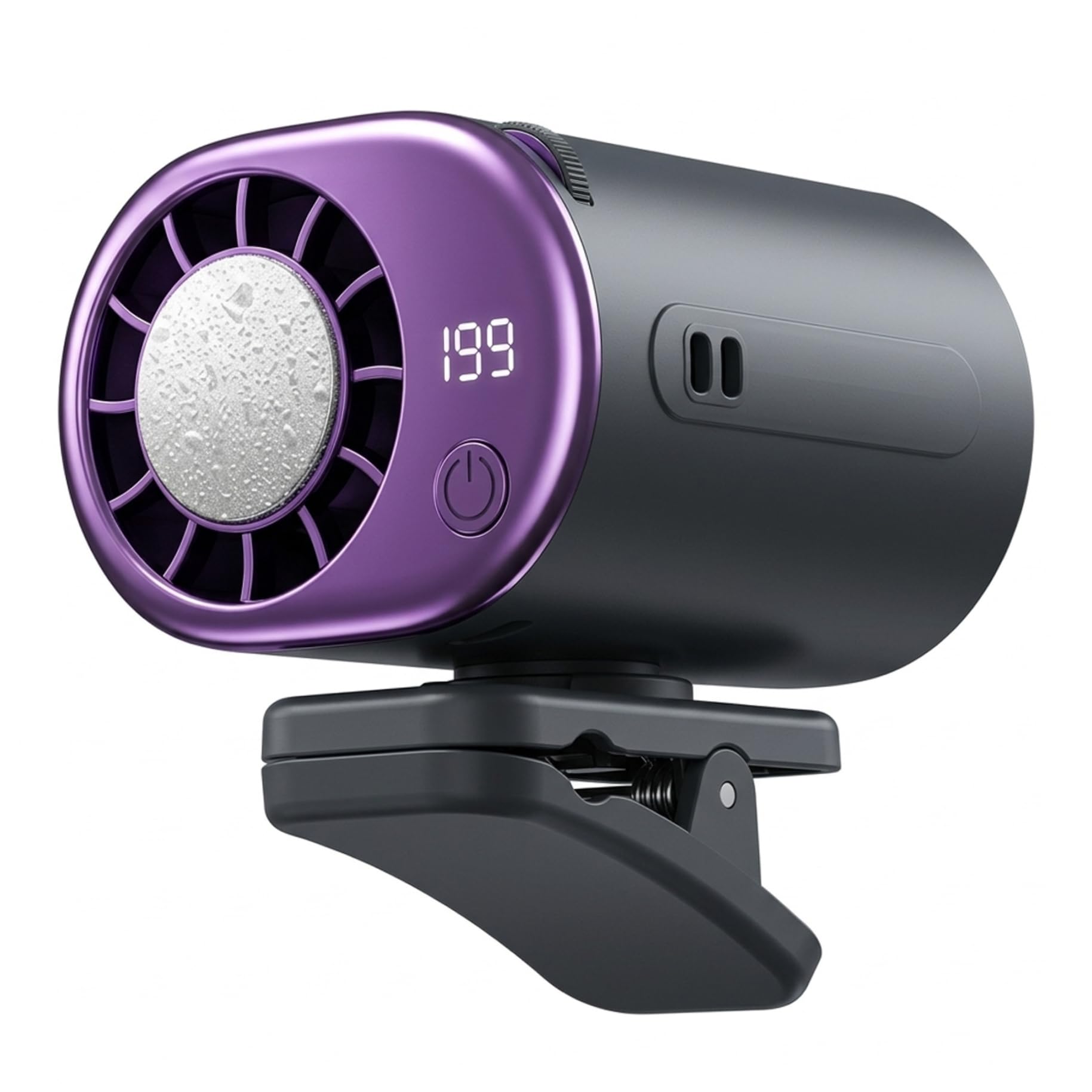 Neptuiby Car Air Conditioner Fan with 199 Speeds & 360° Rotation Car Air Conditioner Personal Fan Clip On Portable Personal Clip-On