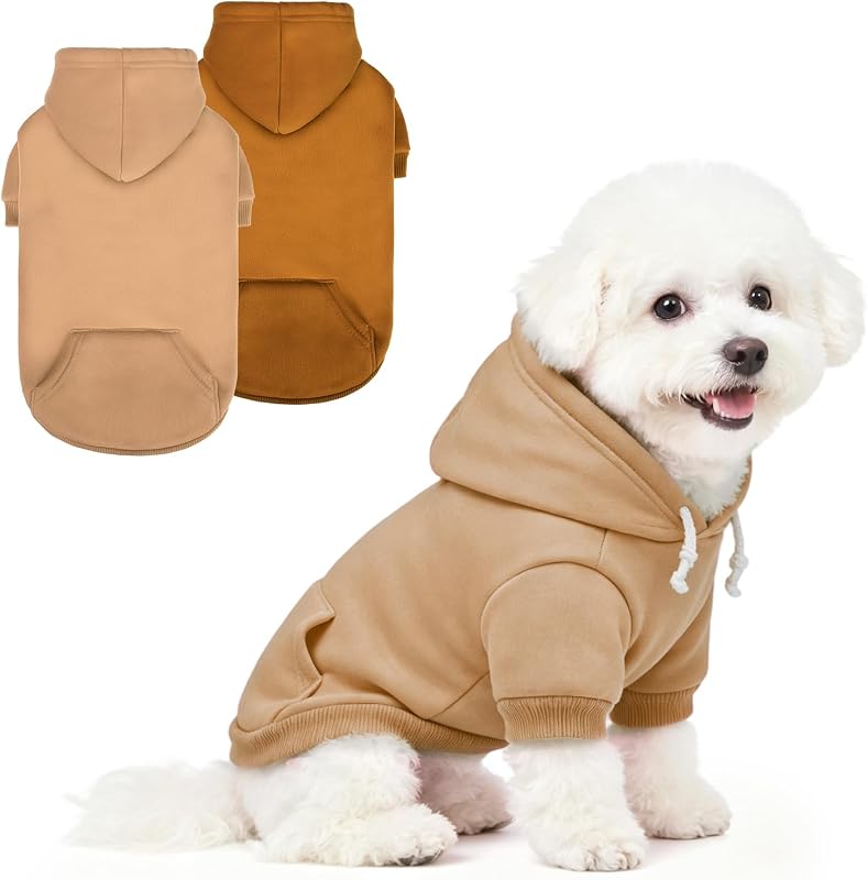 Moletom com Capuz para Cães Pequenos e Médios SCENEREAL, Pacote com 2