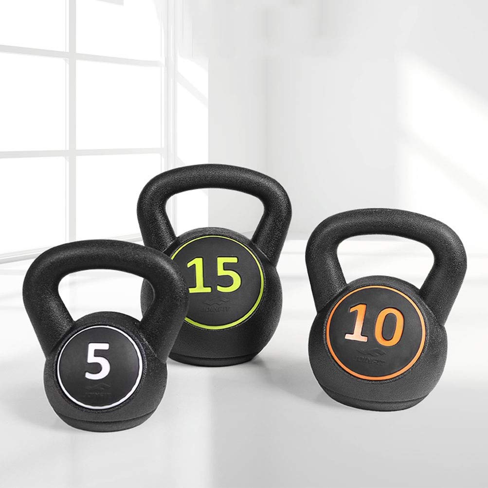 Kettlebells AGYH 3 Racks, Heimtrainings- Und Bauchbeinkrafttrainingsgeräte, rutschfeste Stummschaltung, 5 Lb / 10 Lb / 15 Lb
