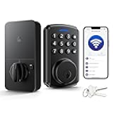 Deadbolt Smart Lock for Front Door, Relihom Keyless Entry Door Lock, Bulit-in Wi-Fi with App Remote Control, No Bridge Required, IP65 Waterproof