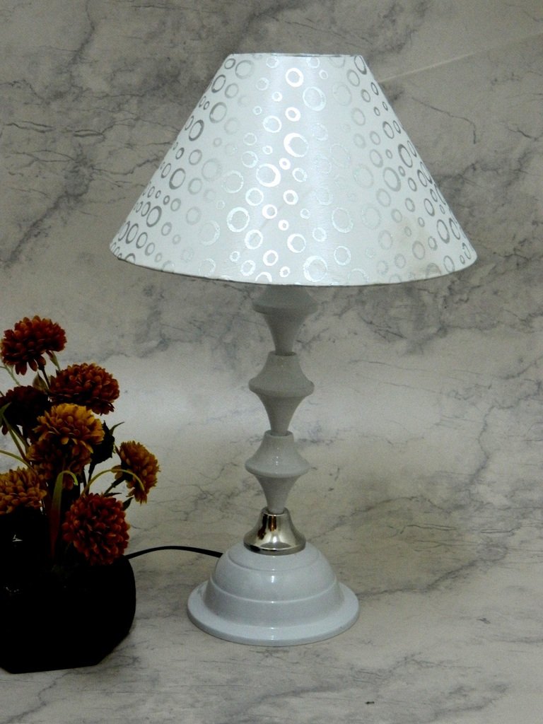 tu casa Table Lamp, Night Lamp for Bedroom, Decoration Bedside Lamp, Metal Table Lamp with Fabric Shade| Nightstand Lamps for Bedroom, Living Room, Gift| Home Decor Items