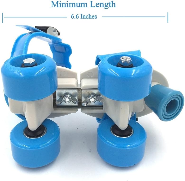 Kid's Children's Adjustable Speed Quad Roller Skates Shoes Blue