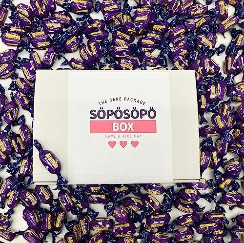 Fazer Dumle Lakritze Toffee Schokolade lose Gewicht 2lb 900g Tasche in einer Söpösöpö Box Finnische Süßigkeiten