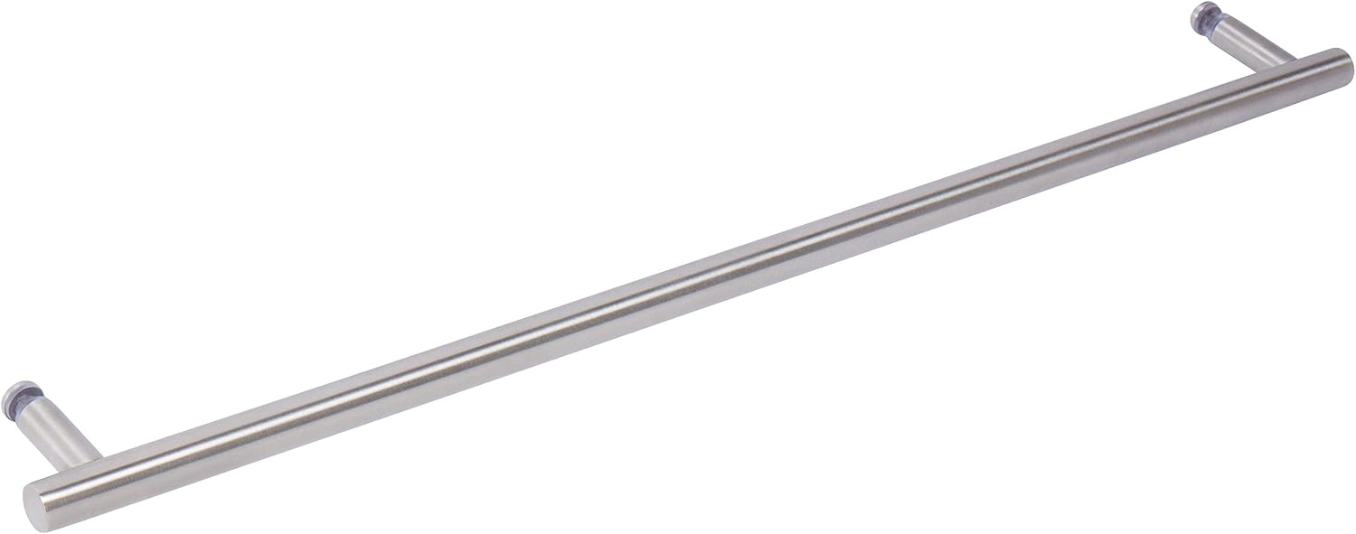 Rockwell Security 18" Ladder Type Single Side Towel Bar in Brushed Nickel Finish for Glass Shower Doors