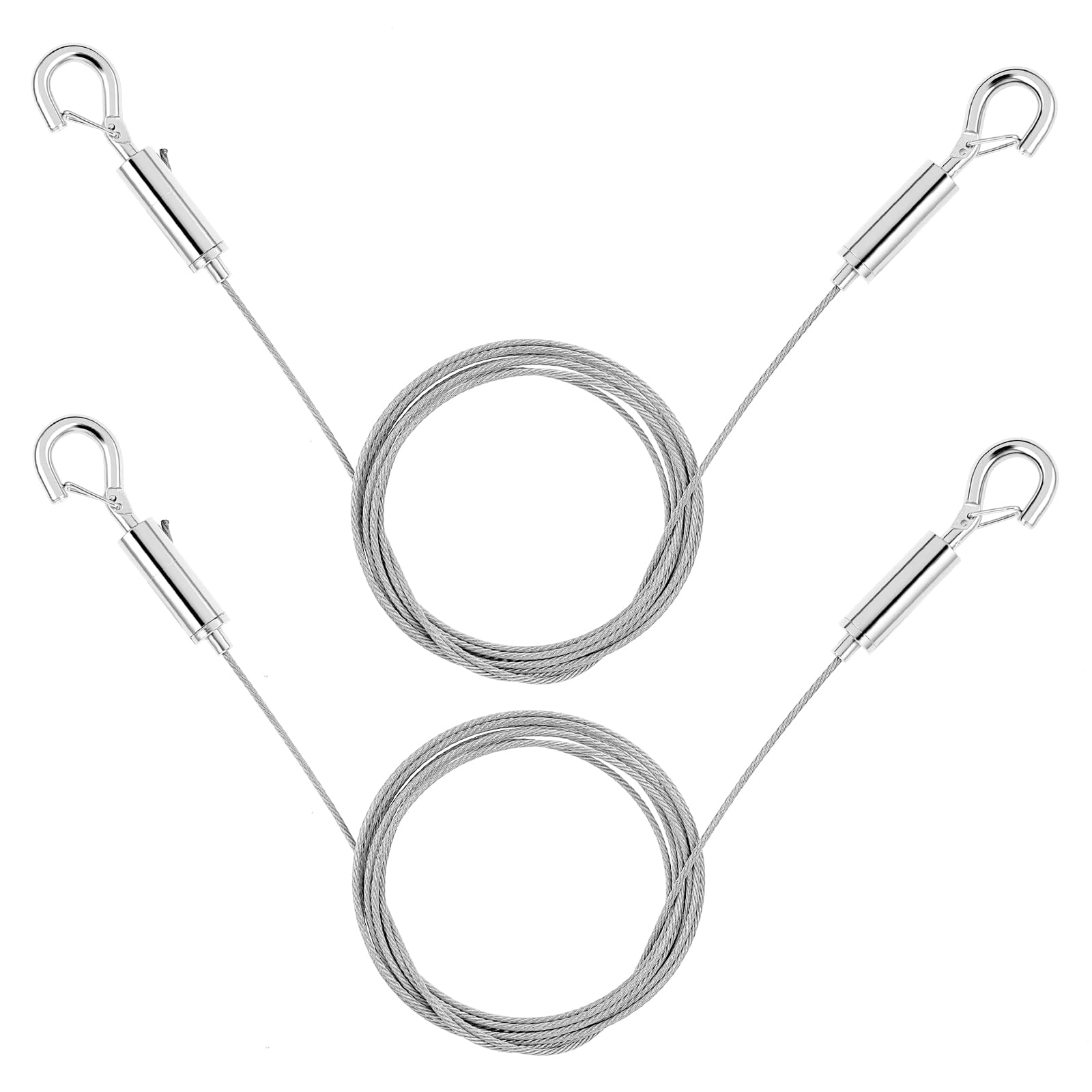 Chsoejuf 2Pcs Picture Hanging Wire Kit, Stainless Steel Heavy Duty Rope