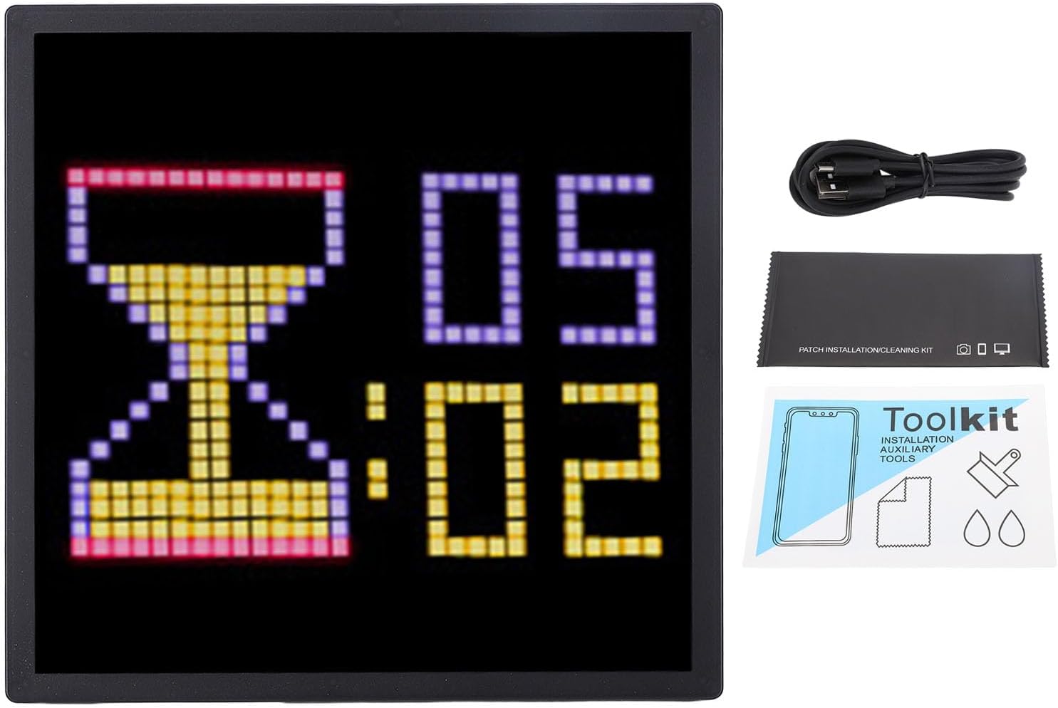 32x32 LED Pixel Art Display Screen Pixel Cloud Digital Picture Frame with APP Control for Gaming Room Desk Wall Decor