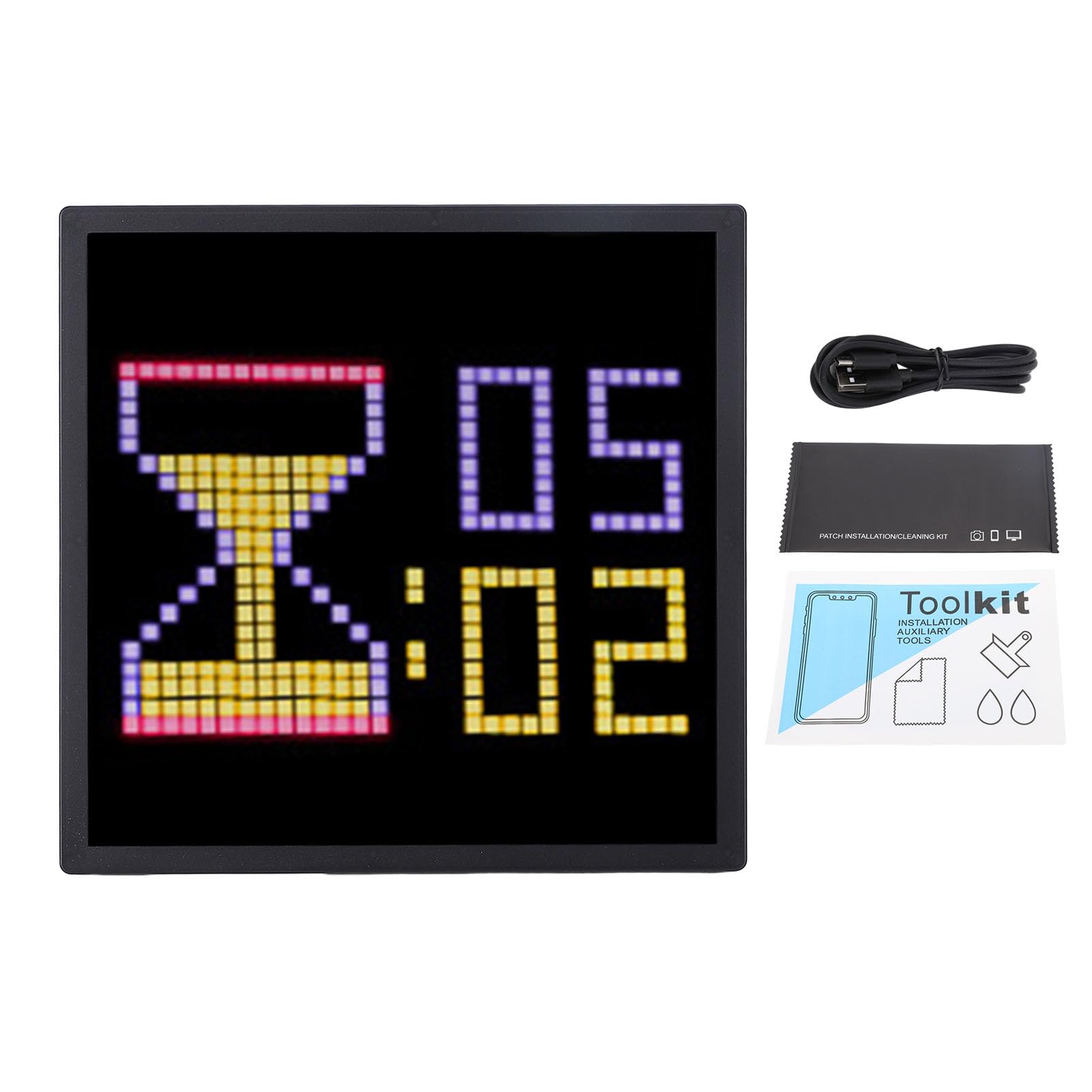 Topiky Panel de Matriz LED RGB, Pantalla de Arte de Píxeles Programable con Control de Aplicaciones, Marco de Imagen Digital de Píxeles en la Nube, Signo LED Programable de Texto para Accesorios y