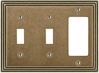 Vista 5 de Amerelle Steps - Placa de pared de metal fundido dúplex individual en níquel satinado