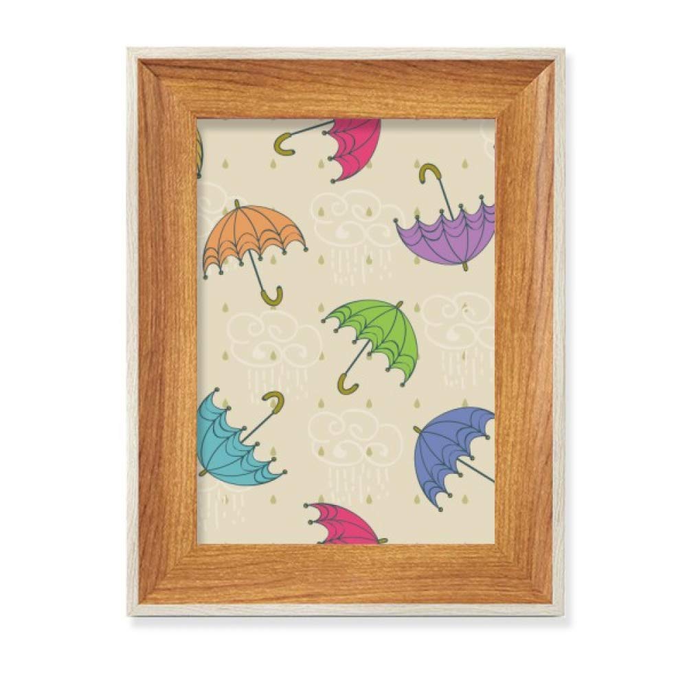 Parapluie Cloud Pluie cadre photo bois affichage tableau art bureau