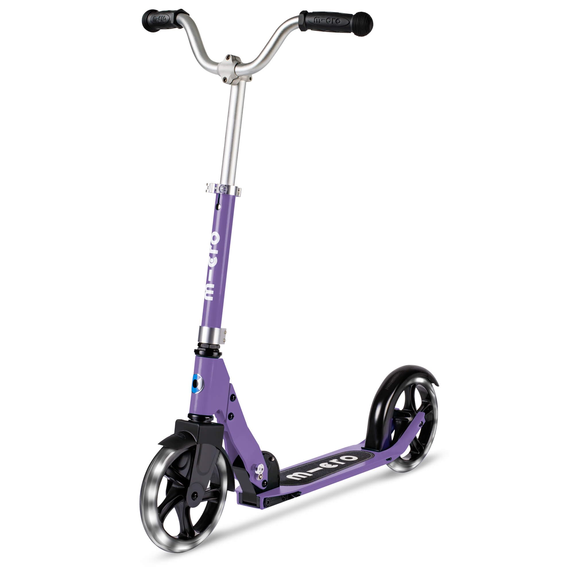 Micro Scooters | Cruiser LED Children's Scooter | Handlebar Adjustable | Lightweight | Light Up Wheels | Foldable | Kickstand | 5-12yrs | Boys & Girls | Purple โ image 1