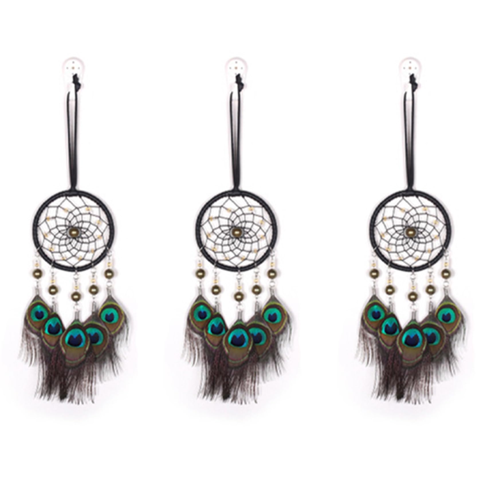 Vjsujehgy 3X Mini Dream Catcher Car Pendant Wind Chimes Decoration Home Decor & Wall Hanging Adornment