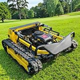 Crawler Remote Control Lawn Mower with All Terrain Track...