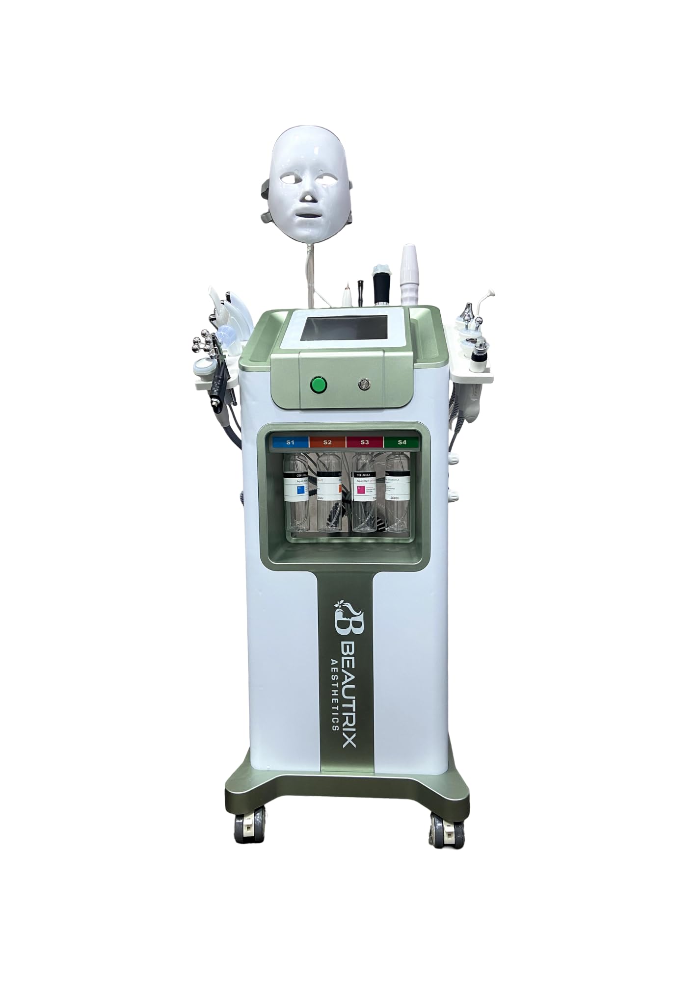 Beautrix Aesthetics 15 in 1 Hydra Facial Machine, with Oxygeneo, LED Mask, RF Therapy, Diamond Dermabrasion (1 Year Warranty)