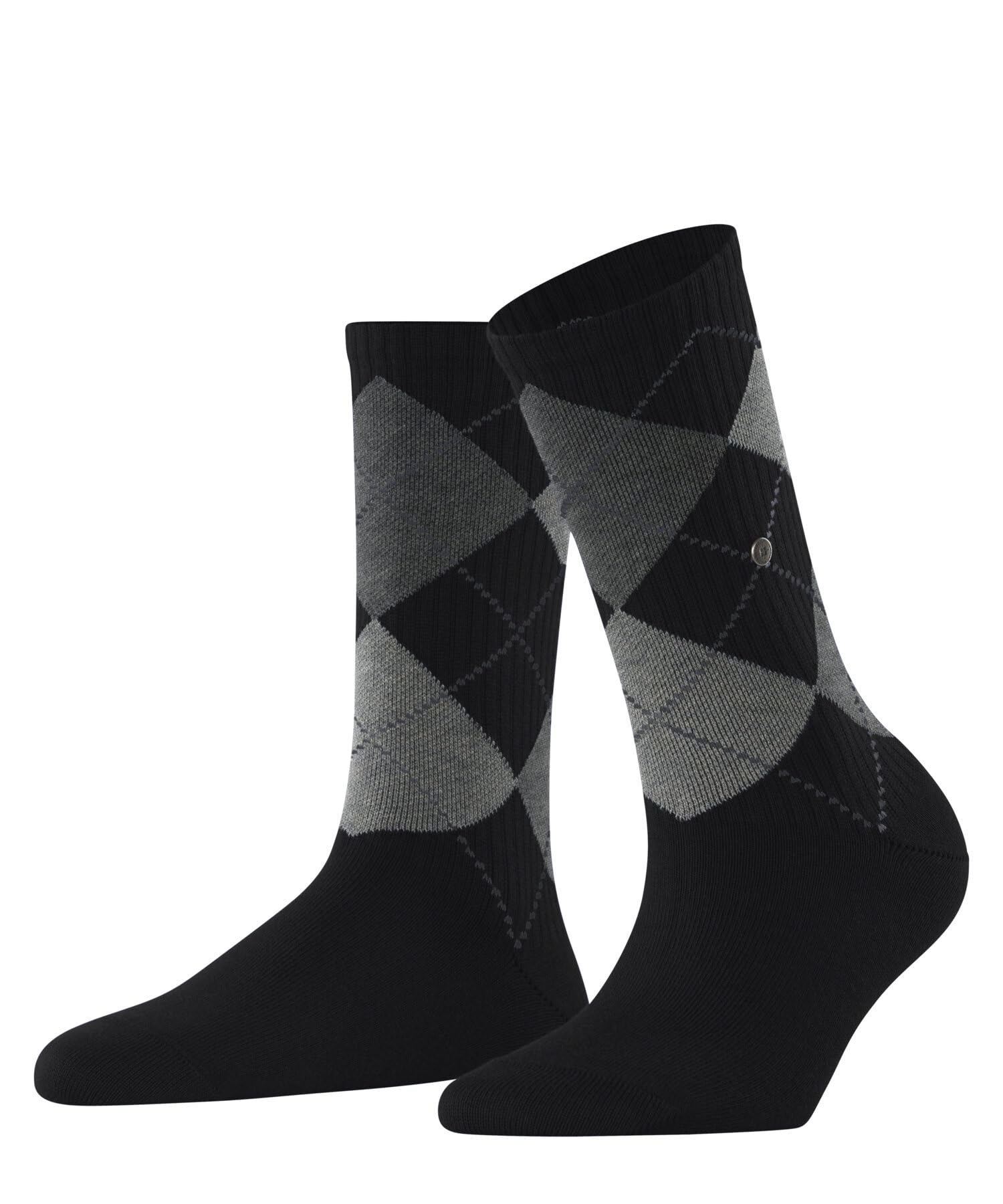 Burlington Women's Black 3000 Rib Courtside Fleet Street W So Cotton Plain 1 Pair Socks, 3.5-7