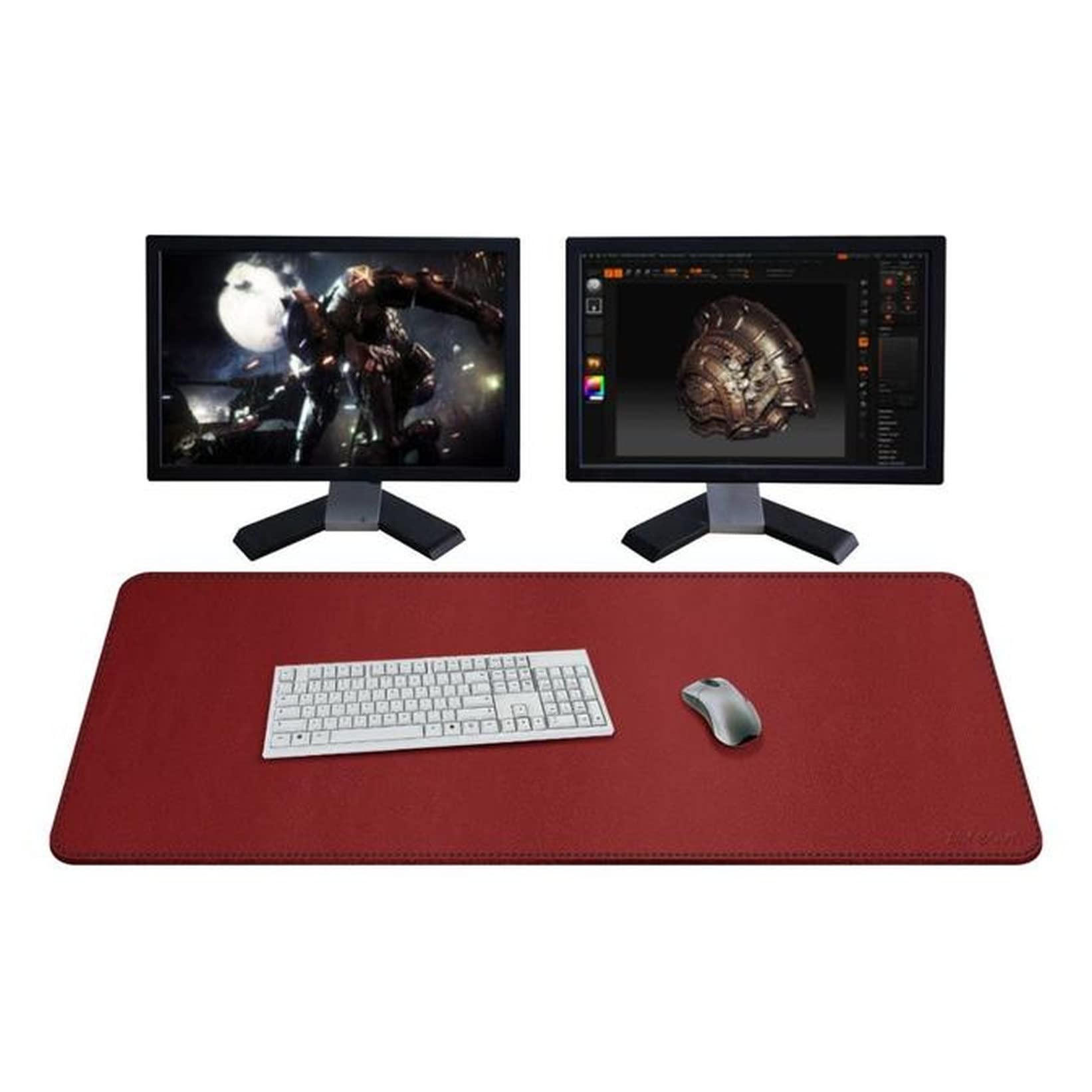 Tappettino del mouse Portatile PU. Grande in pelle Mouse Pad Gamer impermeabile escursioni Mat Computer Mousepad Keyboard Table Cover Mat 90x40cm110x50cm Tappetino per mouse da gioco ( Color : Red Col