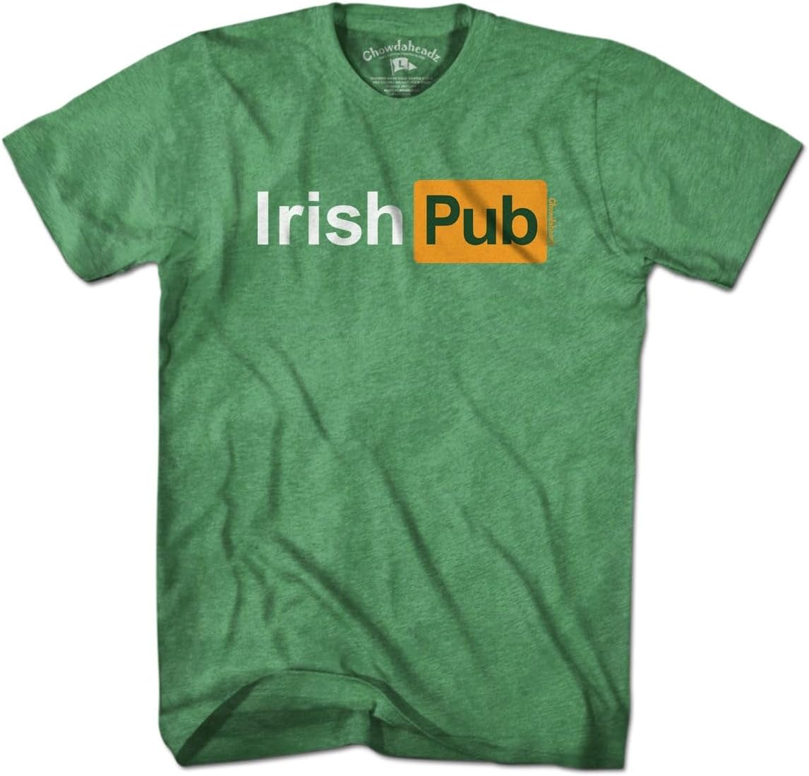 Chowdaheadz Irish Pub Logo T-Shirt - Unisex Vintage Tee Soft Cotton Blend