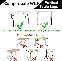 Vista 2 de Paquete de 4 extensores de patas de mesa, elevadores ajustables para patas de mesa, extensiones de patas de escritorio de acero resistente negro