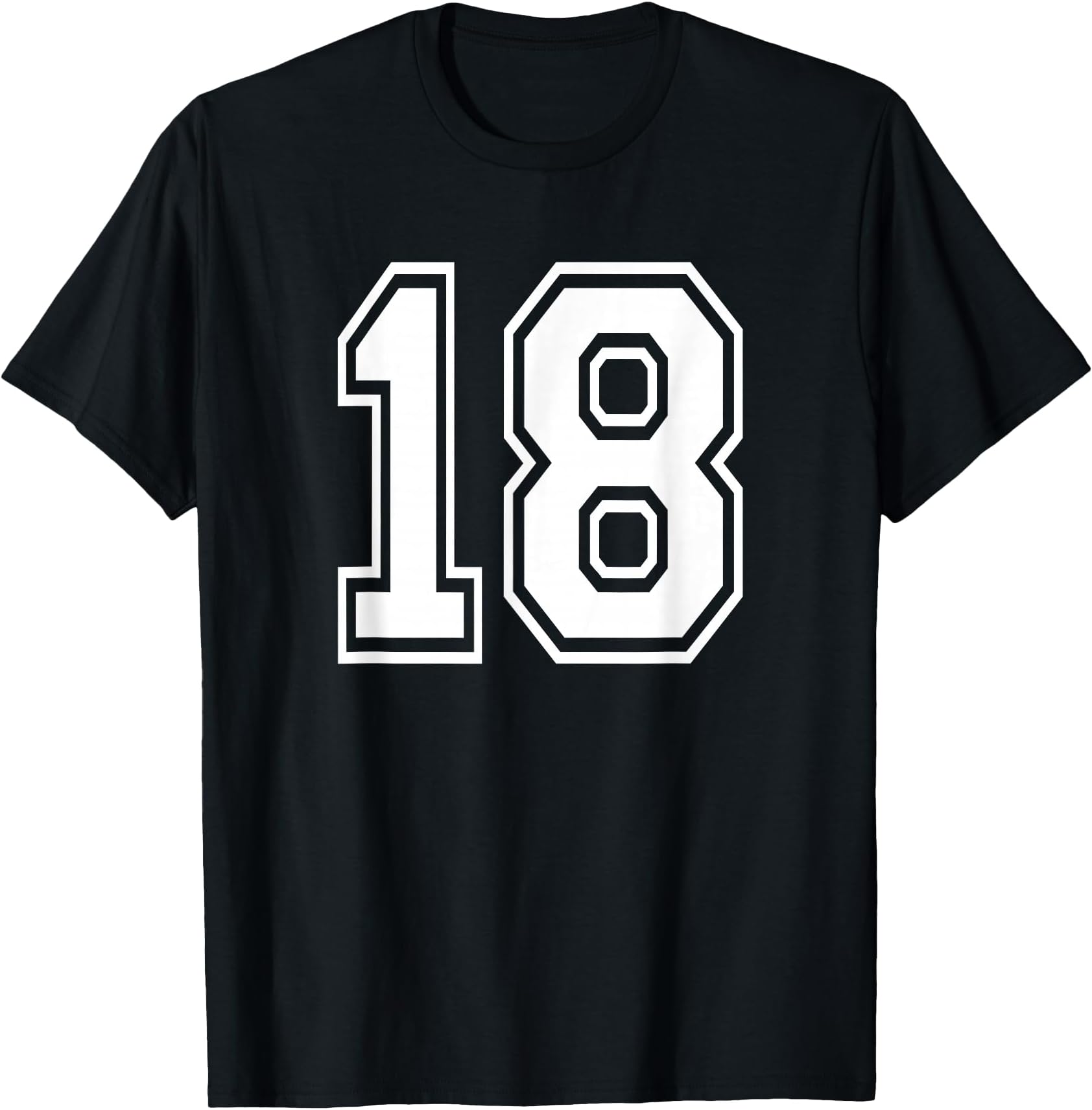 Number 18 18th Birthday Gift Player Team Numbered Jersey T-Shirt