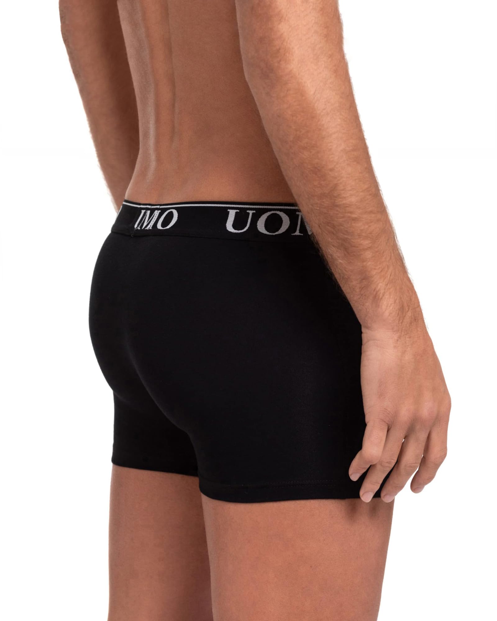 Caleçon en Coton Basique Noir, Confortable et Doux. Collection Uomo