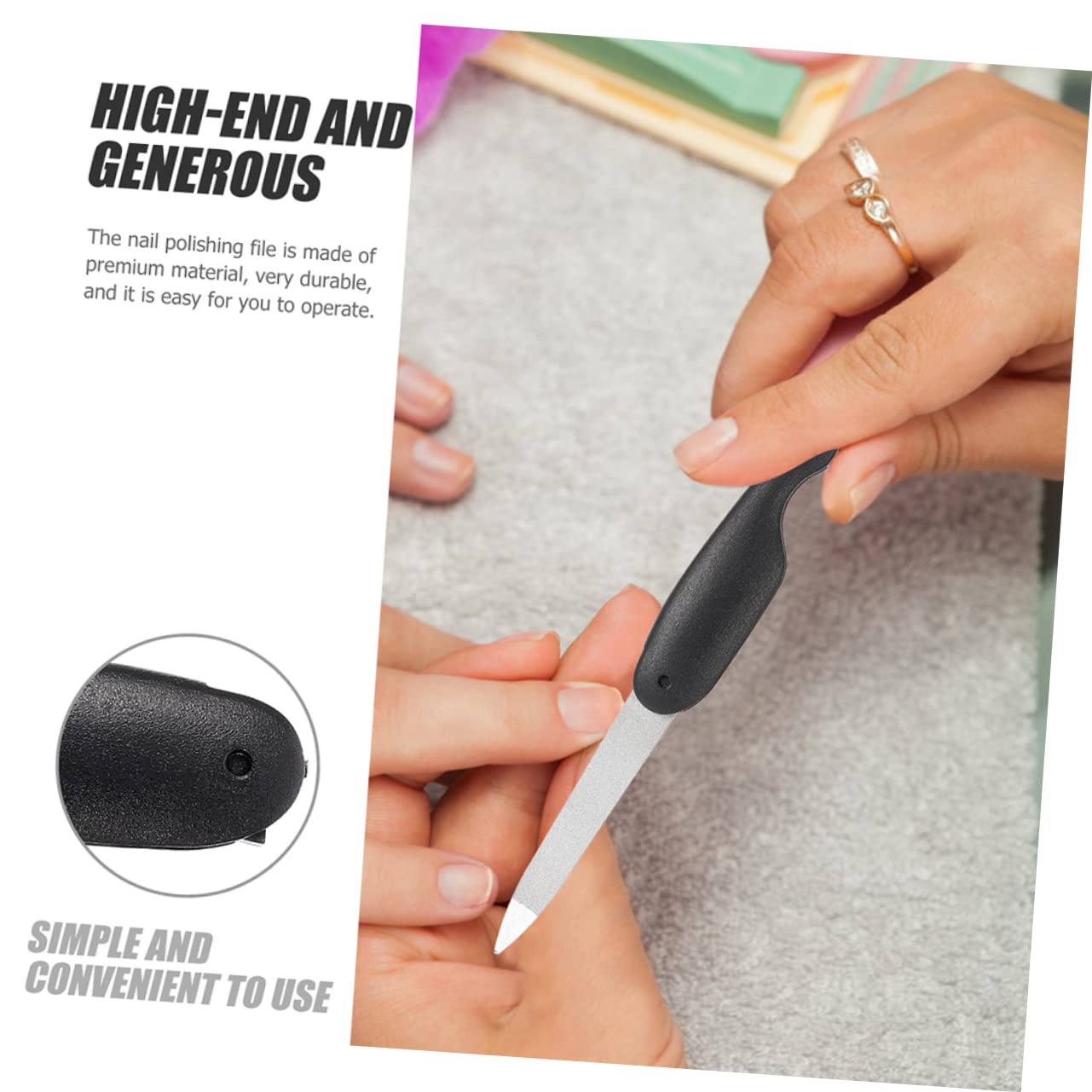 FRCOLOR 40pezzi Unghie Pieghevoli Strumenti Portatili Per Manicure Pratici e Compatti Per Rifinire e Modellare Unghie Movimento