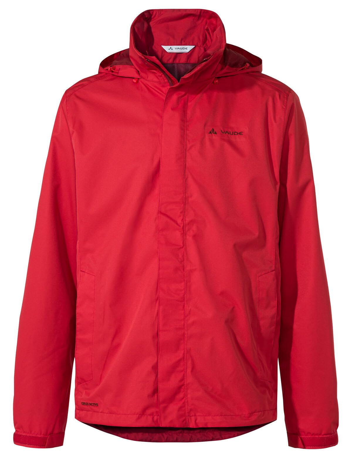 Vaude Men'S Escape Light Rain Jacket - Size 38 In Red, Water-Repellent Outdoor Jacket, Breathable Windbreaker With Hood, Climate-Friendly Hiking Jacket